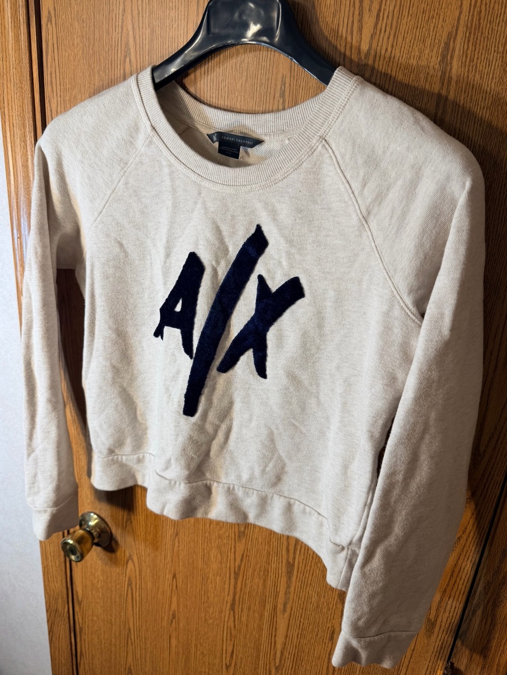 A|X Crewneck Sweatshirt with Navy Logo - Picture 2 of 6